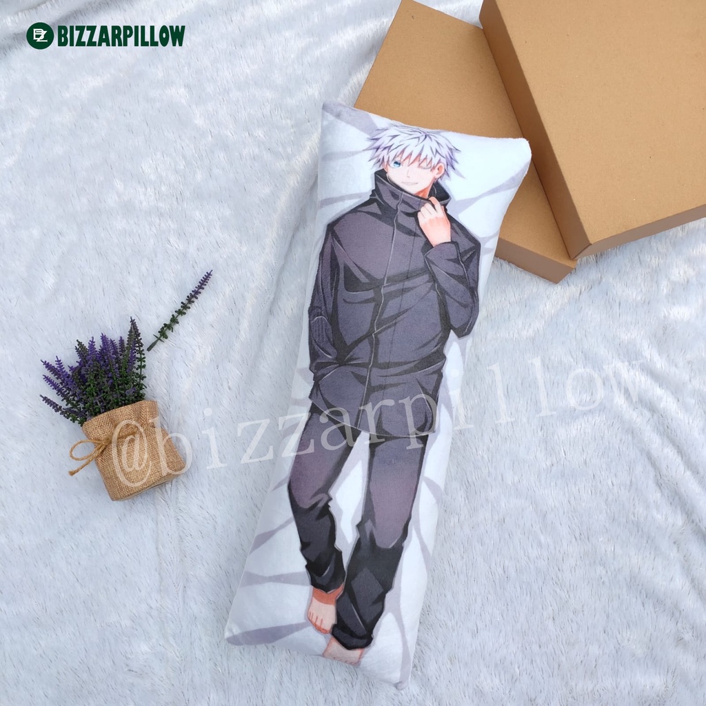 Bizzarpillow Bantal Waifu Dakimakura Ukuran 60x22 cm Custom Jujutsu Kaisen / AOT / Demon Slayer BZ302