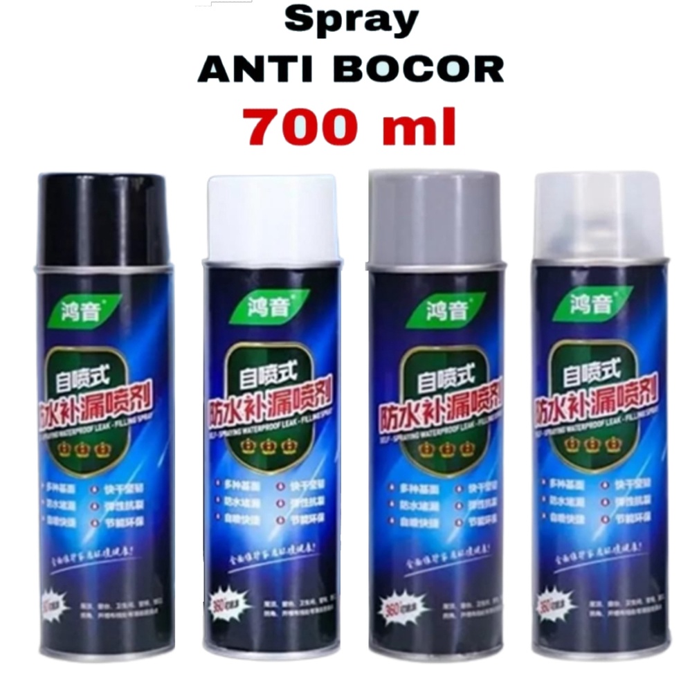 Spray Anti Bocor Waterproof Leak Proof Spray 700ML Ukuran Besar Pelapis Dinding Tembok-Atap-Plafon-Tahan Air Dan Tahan Bocor-Spray Anti Bocor Lem Ajaib Anti Bocor Atap Genteng Tembok Pipa Dll