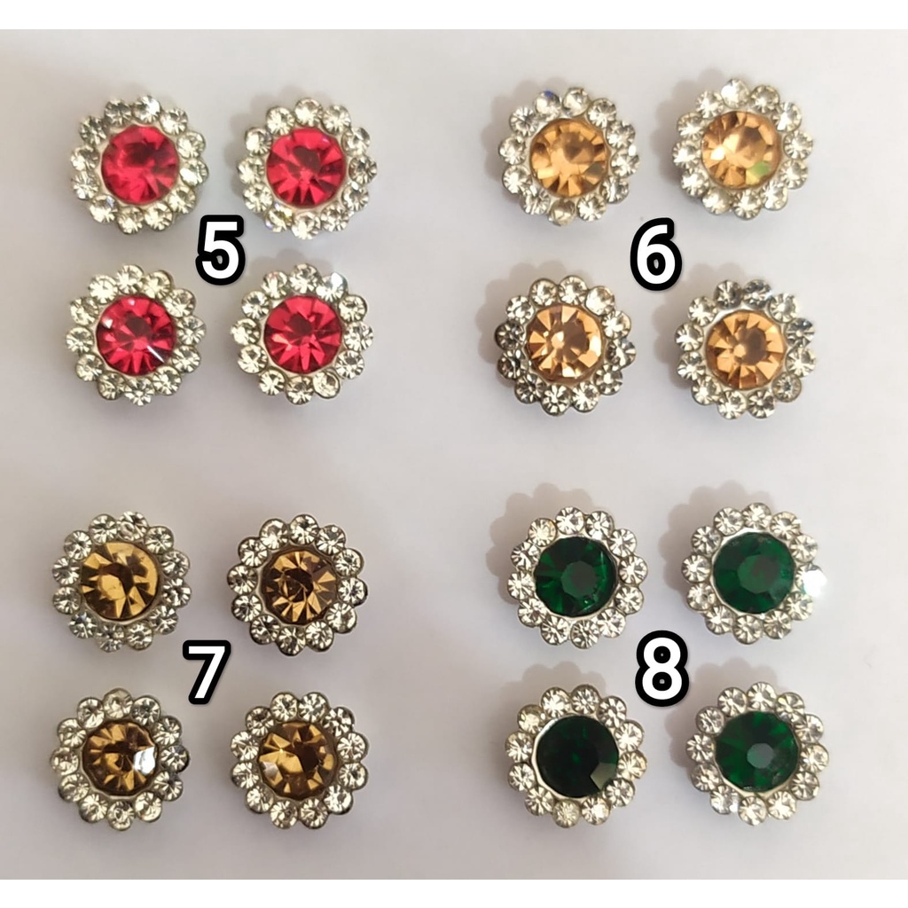 Diamond cangkang / Permata Cangkang Bunga 8 mm, 100 Pcs