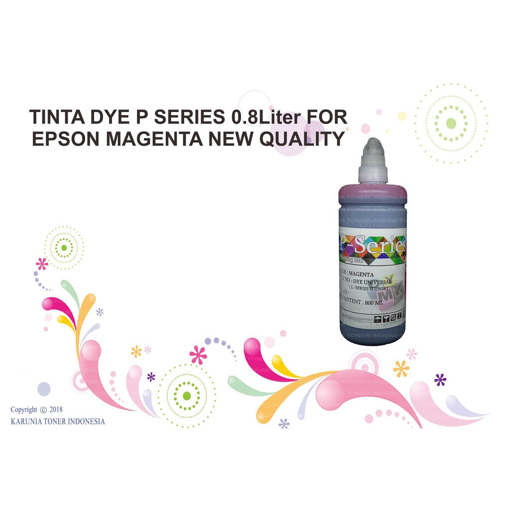 TINTA DYE P SERIES 800ML FOR EPSON CMYK NEW QUALITY