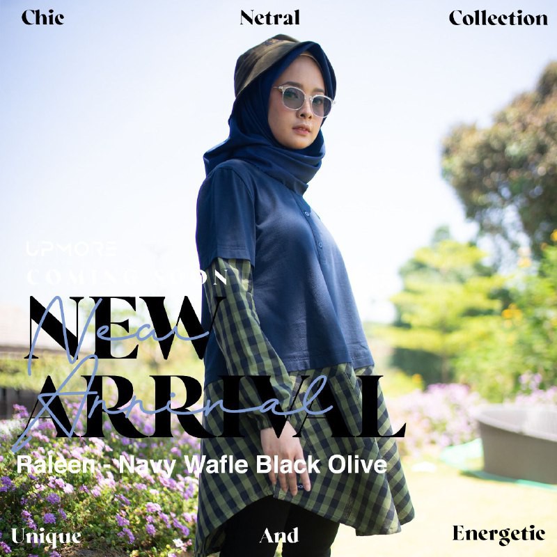 Atasan Tunik UPMORE RALEEN Navy Wafle Black Olive ORIGINAL/COD/BEKASI/NEWARRIVAL