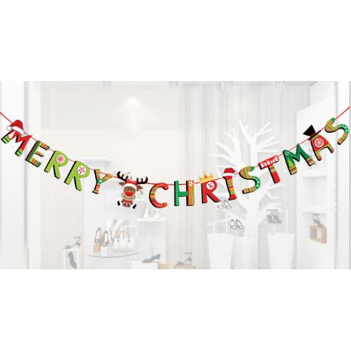 HK 01-08 Hiasan Natal Karton Slinger Dinding Santa Sowman Rusa | Dekorasi Christmas