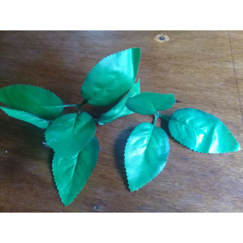 Daun Mawar Artificial daun tiga/bahan craft/hiasan seserahan
