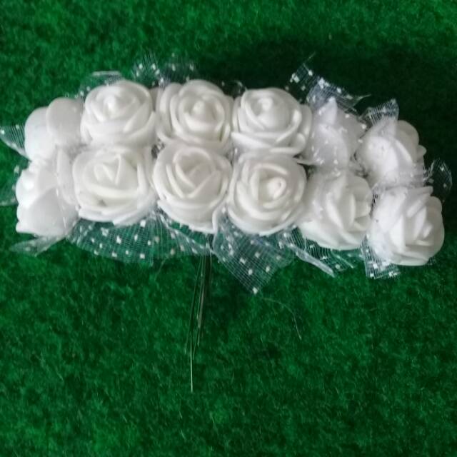 Mawar spon eva tile warna putih