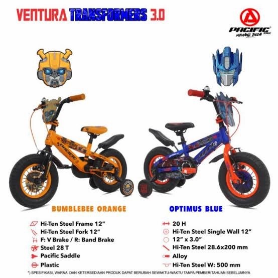 Sepeda Bmx 12 Pasific Exotic Ventura Transformer