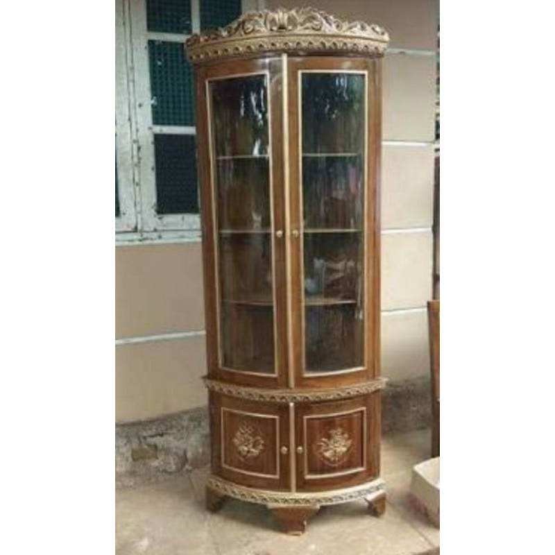 Lemari Sudut Rak Penyimpanan Rak Sudut jati Lemari sudut jepara