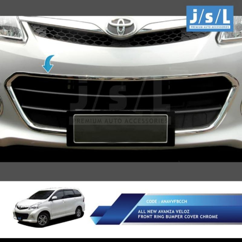 front ring bumper cover chrome jsl