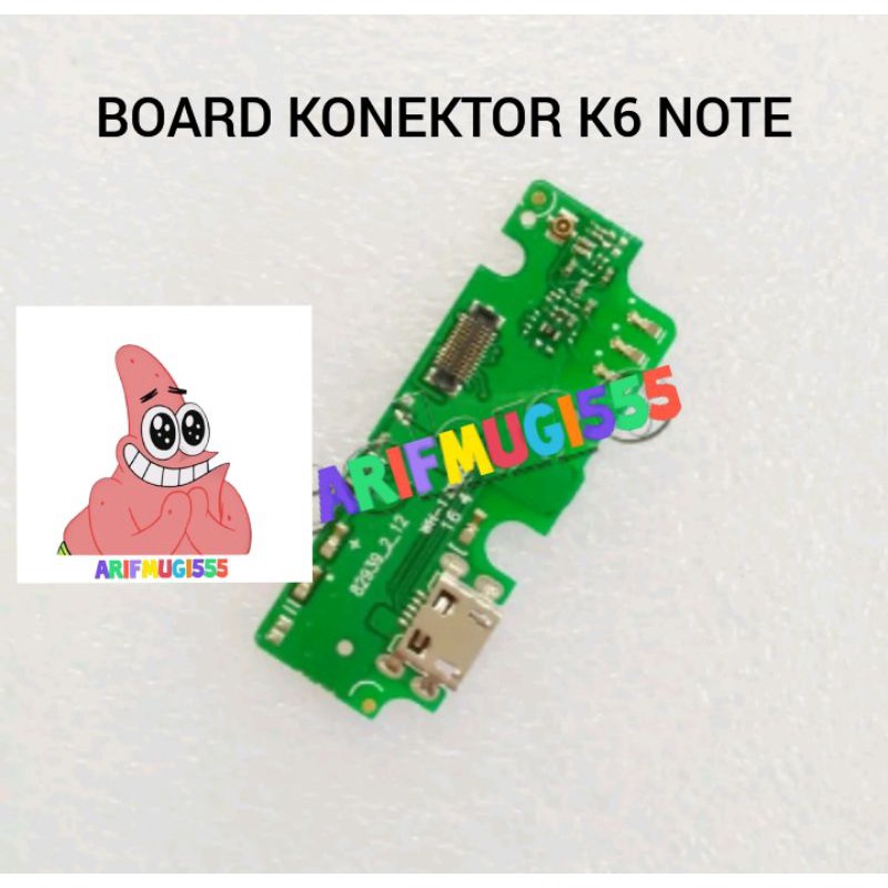 BOARD KONEKTOR CONECTOR CHARGER LENOVO K6 NOTE PLUG IN MIC ORIGINAL