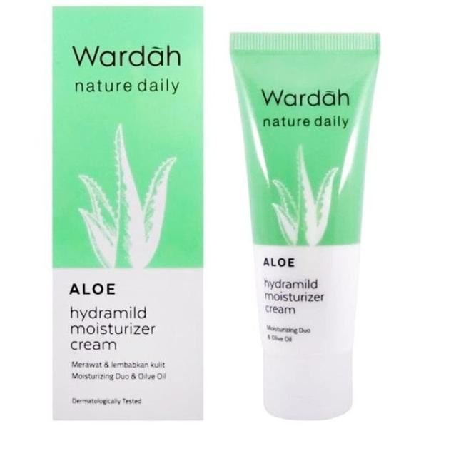 Wardah Natur Daily Aloe Vera Hydramild Moisturizer Cream Lidah Buaya