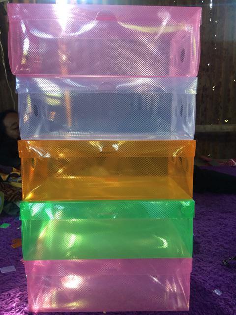 10 Pcs Kotak Sepatu Transparan / Shoes Box