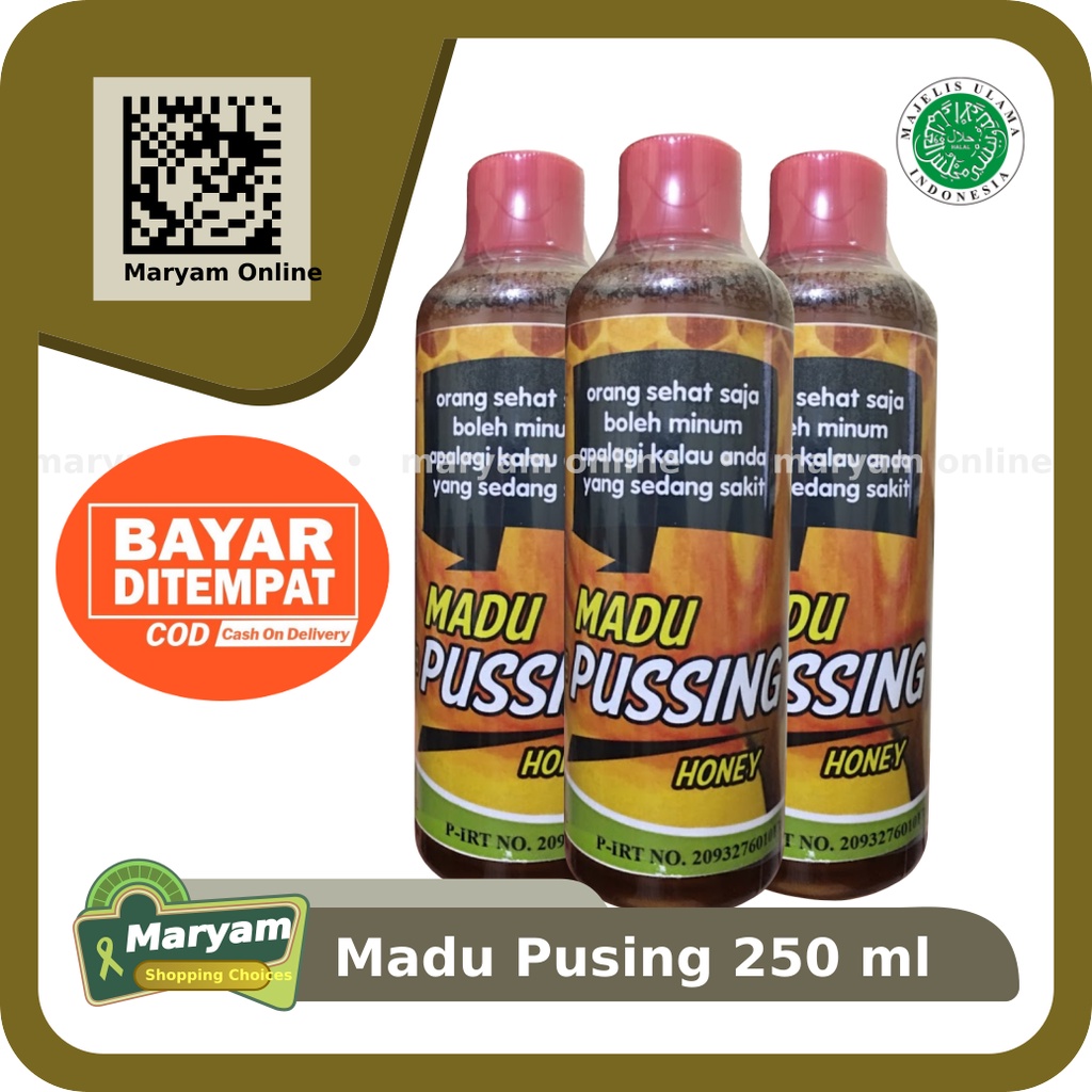 Madu Pusing Obat Herbal Vertigo Migrain Kolesterol Darah tinggi