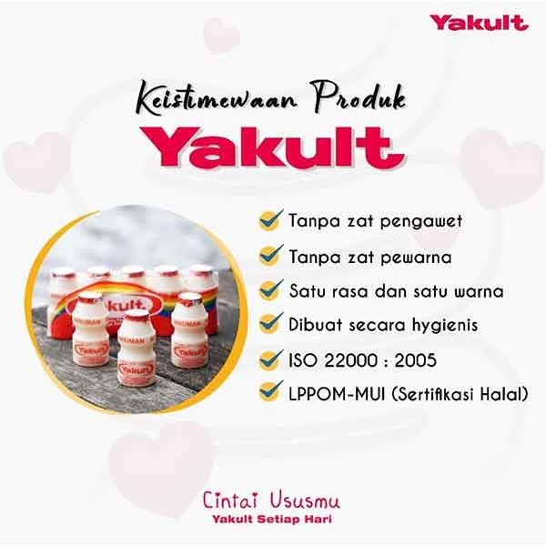 YAKULT MINUMAN PROBIOTIK ISI 5PCS [KHUSUS PENGIRIMAN GOSEND/GRAB]