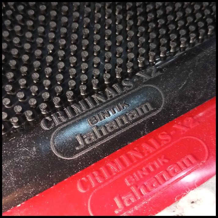 Karet Bintik Jahanam Criminal X2 Pingpong Tenis Meja Jahat Goyang