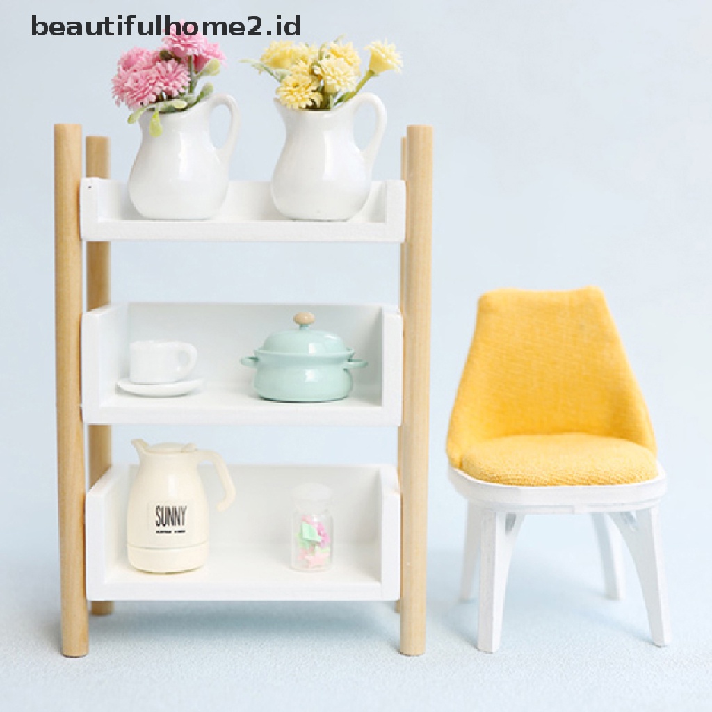 (Beautifulhome2.Id) Miniatur Pot Bunga Skala 1: 12 Untuk Dekorasi Rumah Boneka