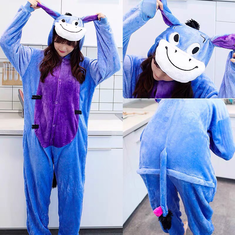 BAJU ONESIE KOSTUM EEYORE KUDA WINNIE THE POOH PIYAMA