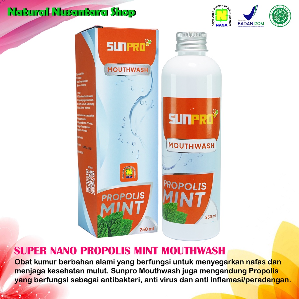 OBAT KUMUR SUNPRO MOUTHWASH PROPOLIS MINT