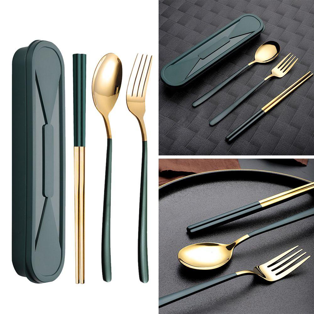 Suyo Set Peralatan Makan Portable Reusable Dengan Kotak Untuk Travel