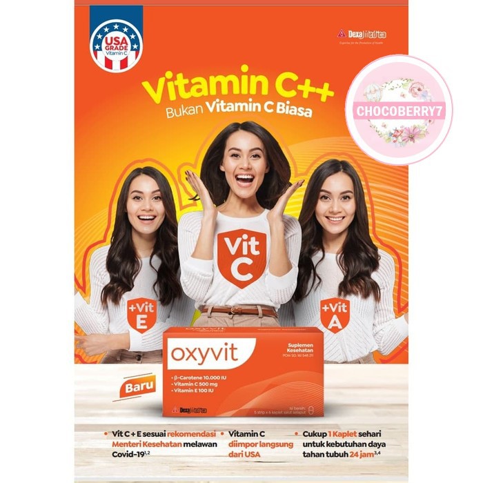 Oxyvit Vitamin C / vitamin E / Betacaroten suplemen daya tahan tubuh