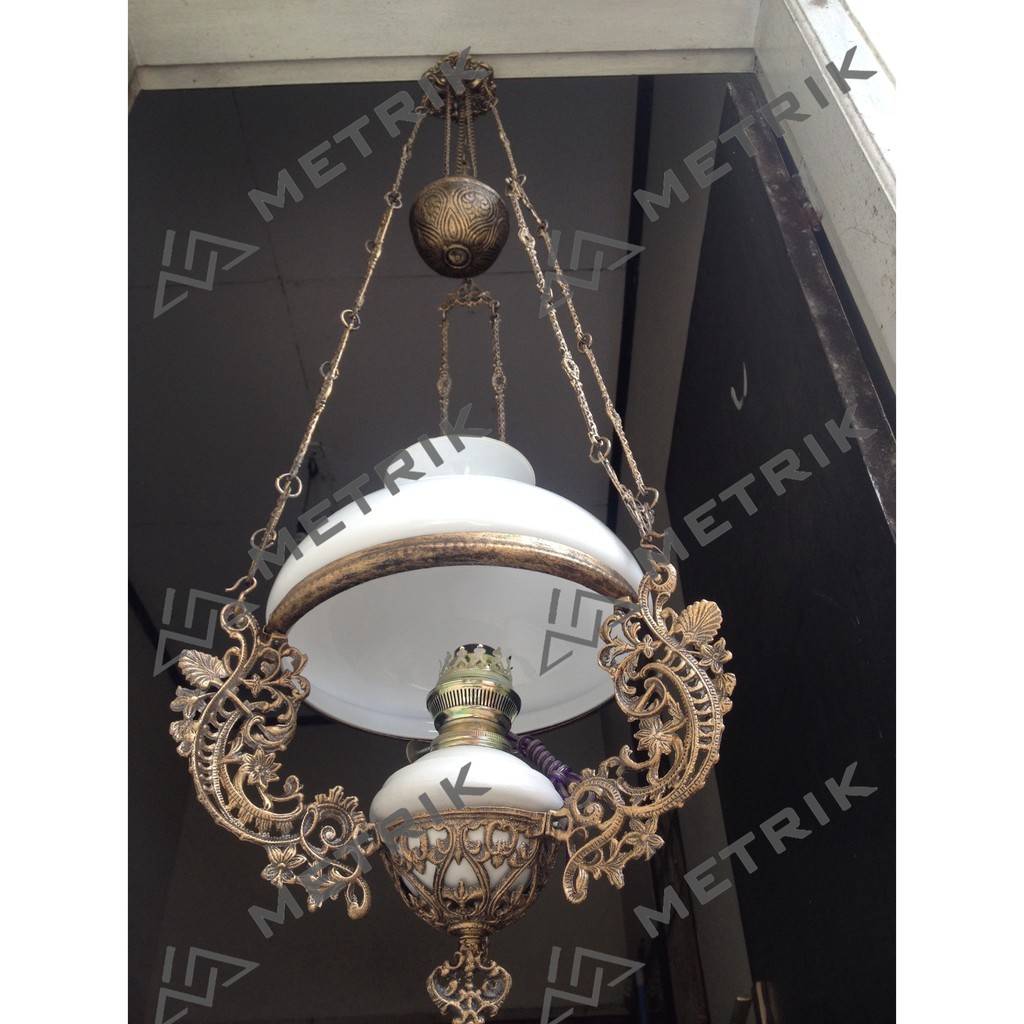 Jual Lampu Gantung Kerek Antik D28cm Lampu Katrol Model Jawa Betawi M