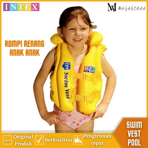 Floaties Pelampung Anak Rompi Jaket Swim Vest Renang Berenang Anak Karakter Unik Lucu Intex Murah