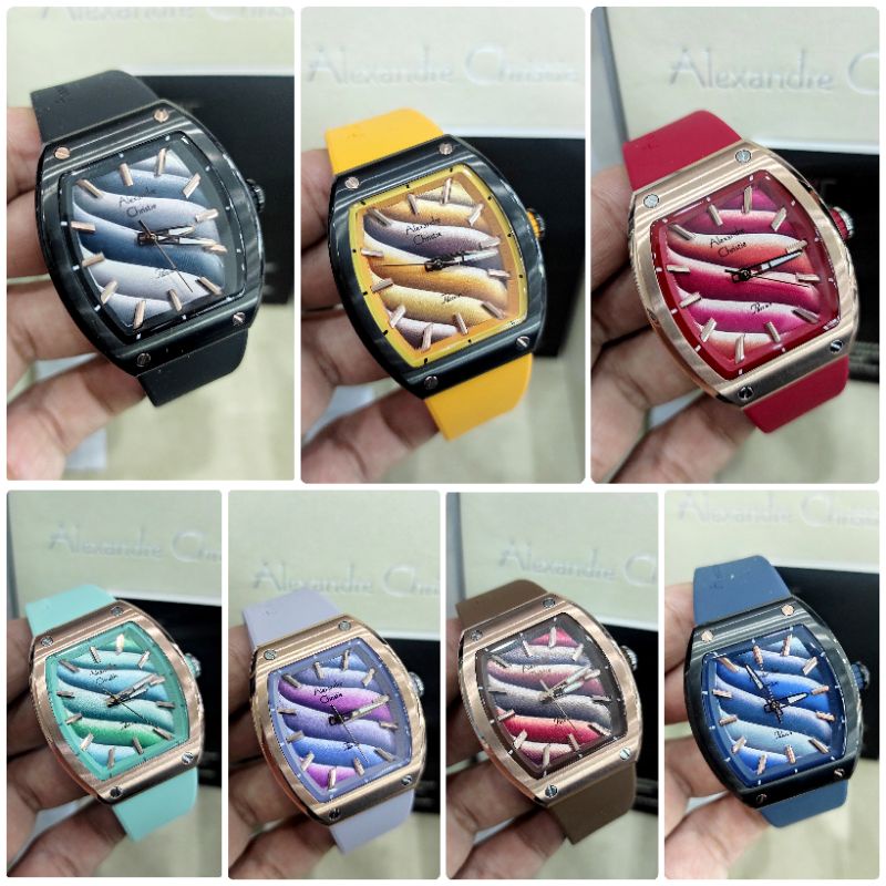 JAM TANGAN WANITA ALEXANDRE CHRISTIE AC 5001 NEW AC5001 TALI KARET GARANSI ORIGINAL