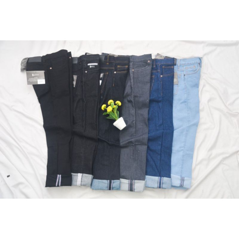 CELANA JEANS PRIA SELVEDGE ACCENT THE ORIGINAL OUTFIT TERBARU