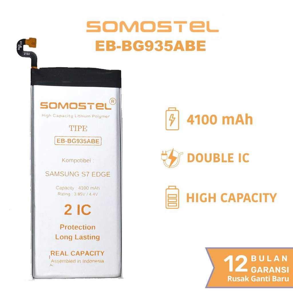 Somostel - EB BG935ABE Samsung S7 Edge Batre Batrai Baterai