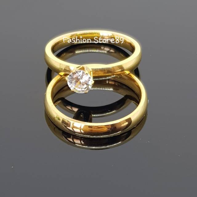 Cincin couple dan single titanium /cincin nikah / cincin kawin / cincin emas titanium gold antikarat