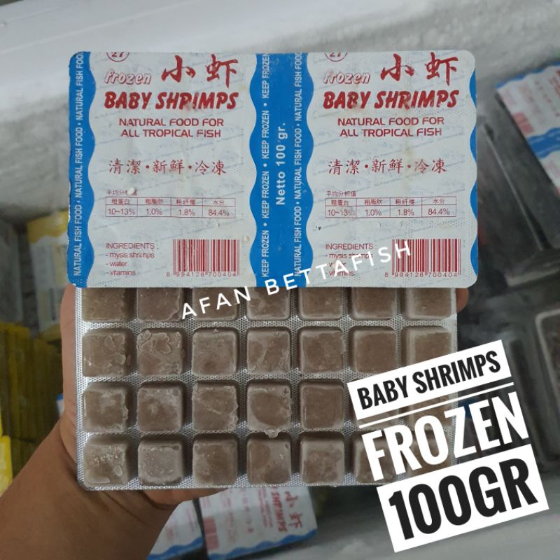 

FROZEN BABY SHRIMP M27 UDANG REBON BEKU 100 GRAM (SAMEDAY / INSTANT)