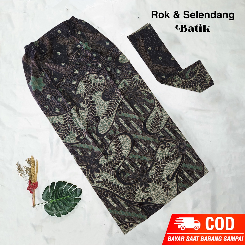 TERMURAH Rok Span Wanita Reva Sage Green Pinggang Karet Rok Span Panjang Bawahan Kebaya Wisuda Dan Lamaran Allsize