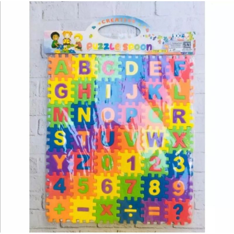 MAINAN ANAK EDUKASI PUZZLE SPON ABJAD &amp; ANGKA