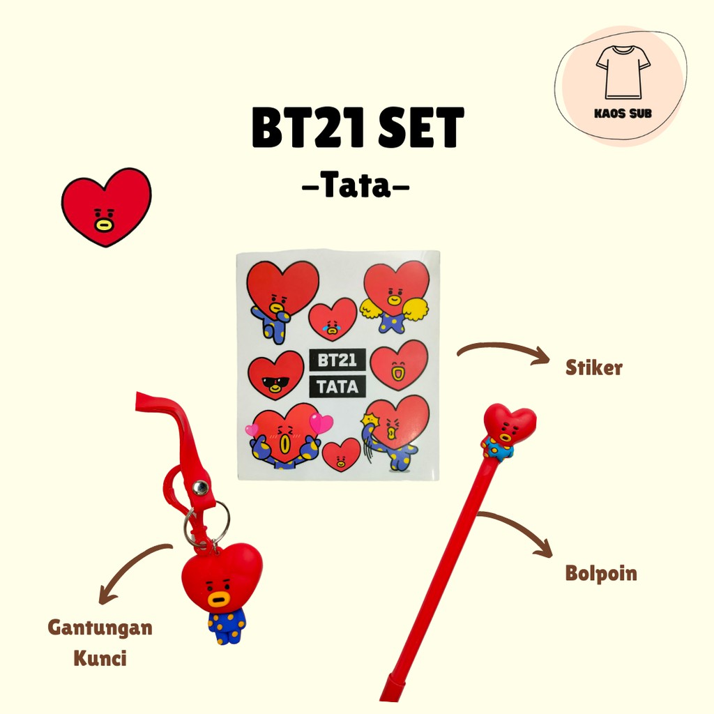 [TATA]/ [V] BT21/ STIKER BT21 / GANTUNGAN KUNCI BT21/ BOLPEN BT21/ BT21 SET