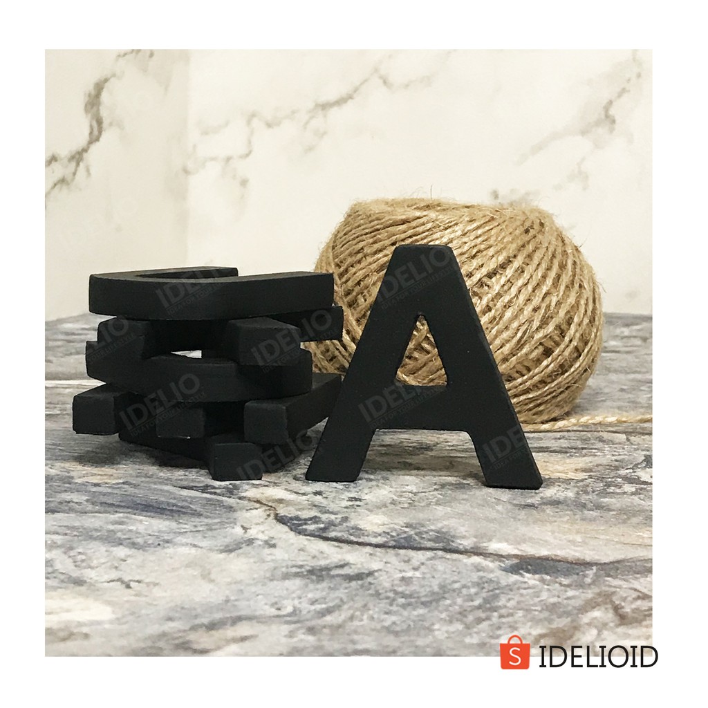 Alphabet Huruf Dekorasi Dinding / Pintu DIY Signage Letter - Harga untuk 1PC