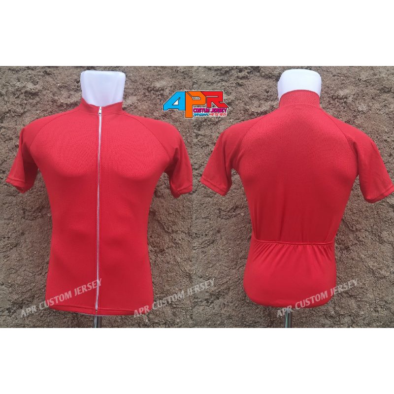 JERSEY SEPEDA ROADBIKE POLOS MERAH