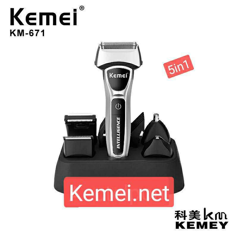 Kemei KM-671 5in1 Electric Razors For Men LCD Display Electric Shaver