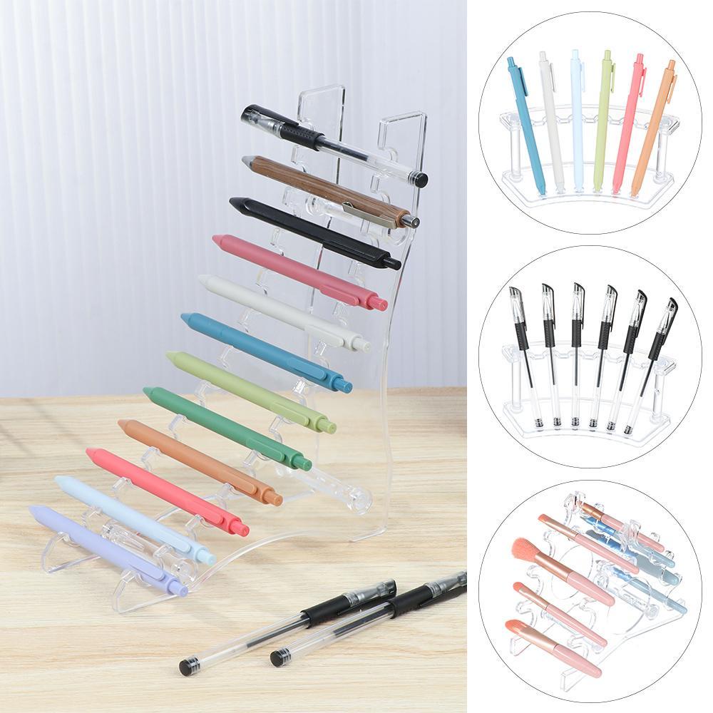 Suyo Tempat Pulpen Akrilik Penyimpanan Alat Tulis Transparan Bolpoin Pen Organizer Rak Kuas Makeup