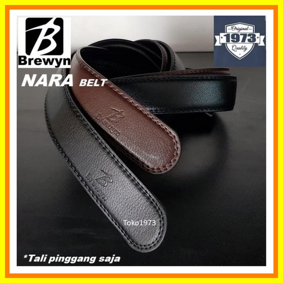 Gesper Ikat Pinggang Pria Kulit Asli Dua Lapis 4 Cm Jarum 2 Ch Tan Brewyn Nara Tali Gesper Tali Ikat