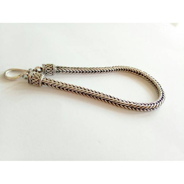 Gelang pria/ gelang wanita/ gelang handmade /perak 925 tulang naga kotak