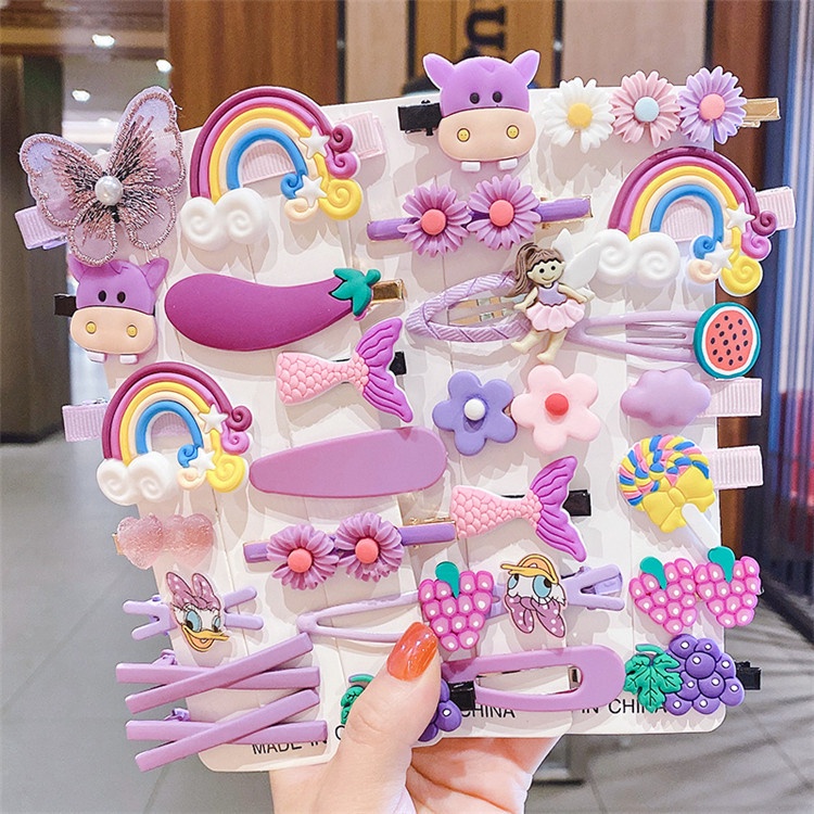 JP20-14PCS/SET Jepit Jepitan Rambut Anak Perempuan Korea