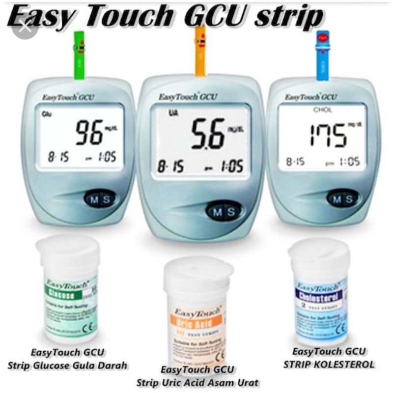 Alat Tes Darah Original - Easy Touch GCU 3in1 Multicheck