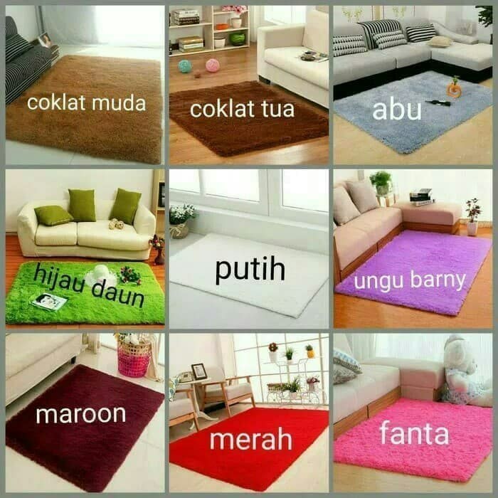 TIKAR-KARPET- KARPET BULU TEBAL 5CM UK160X100CM (PROMO) / SURPET MINIMALIS - ABU-ABU -KARPET-TIKAR.