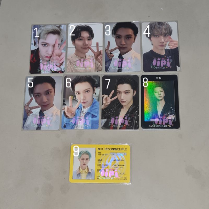 [BACA DESKRIPSI] wts want to sell ready pc photocard ten kun nct 2020 id card wayv superm kolbuk col