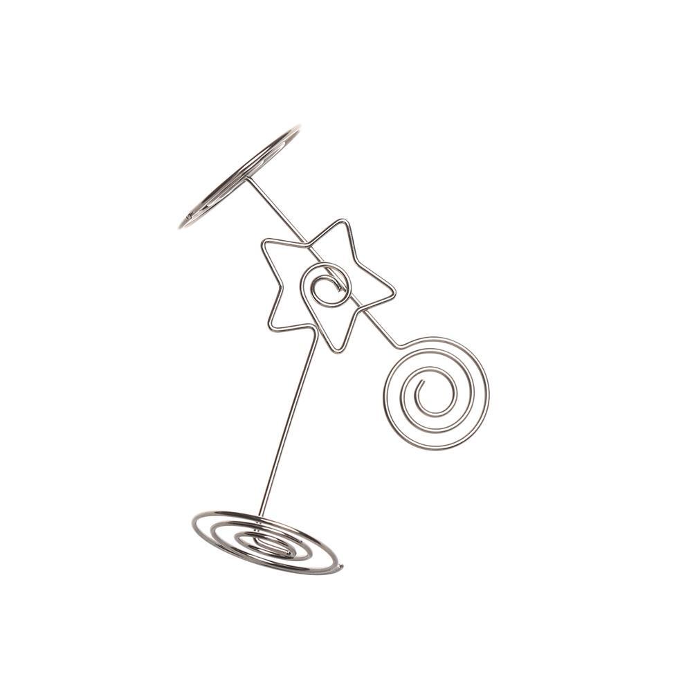 R-flower 1/5pcs Tempat Kartu Fashion Romantis Penjepit Kertas Bentuk Hati Perlengkapan Pernikahan Foto Klip