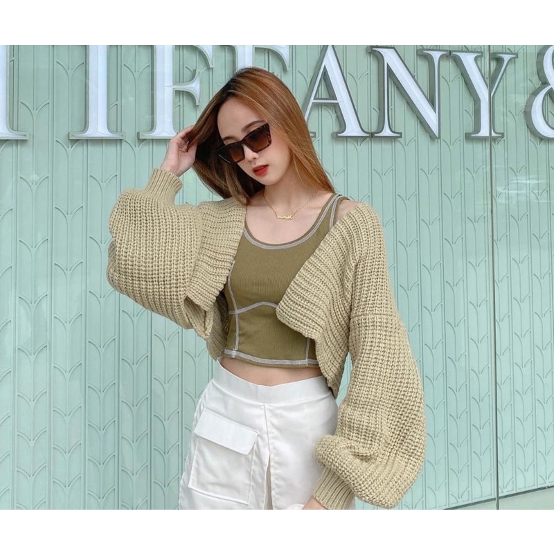 Cardigan crop | Zea knite cardy | kardigan wanita | kardigan rajut tebal