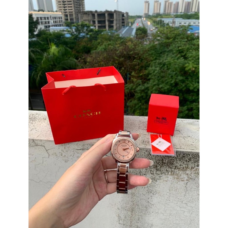 coach stainles jam tangan wanita coach