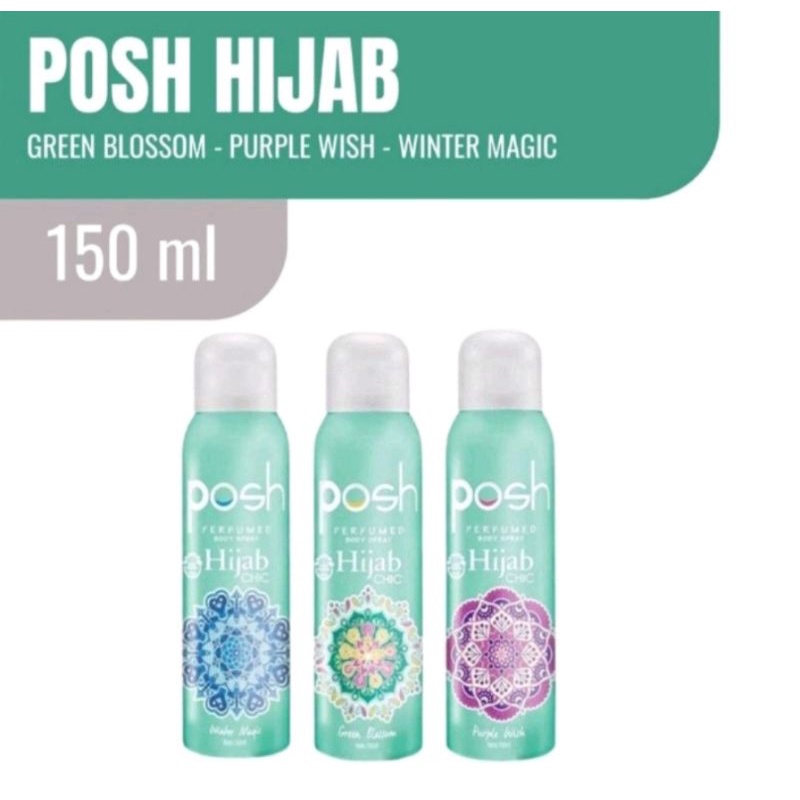 Parfum remaja perempuan cologne for girl body spray wanita POSH HIJAB CHIC botol 150 ml