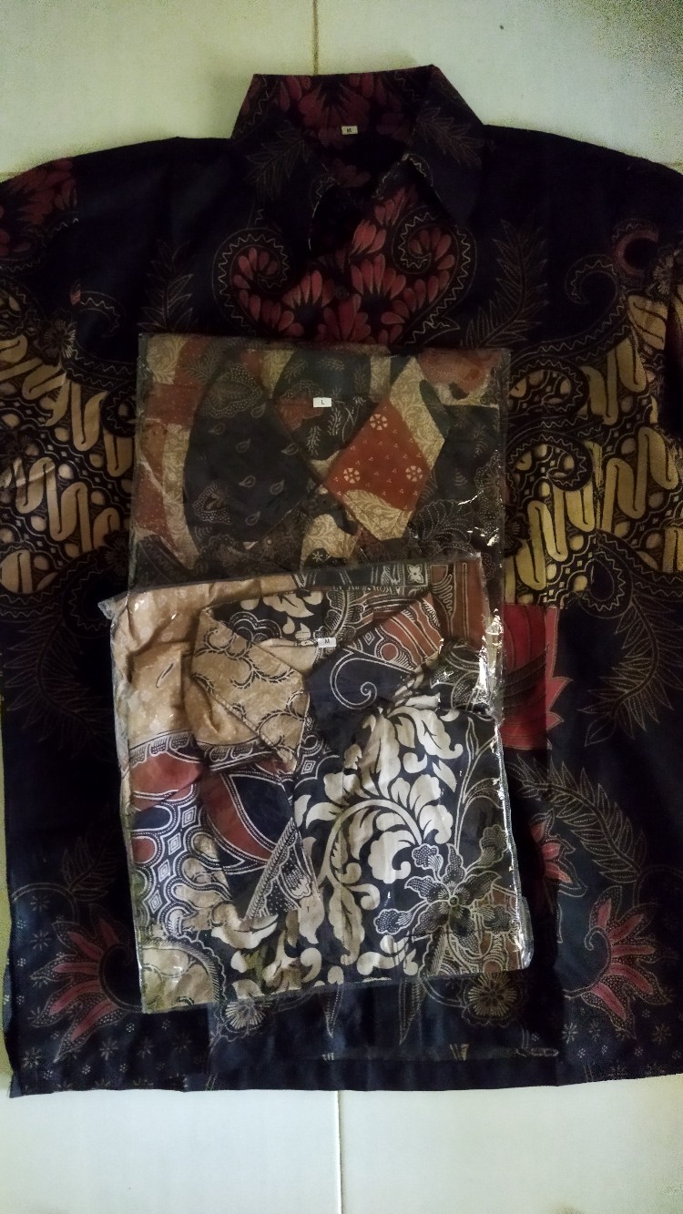 Danabrata Batik Lengan Panjang Motif Liris Koin Kode 023 Kemeja Batik Pria M L Xl Reguler Termurah