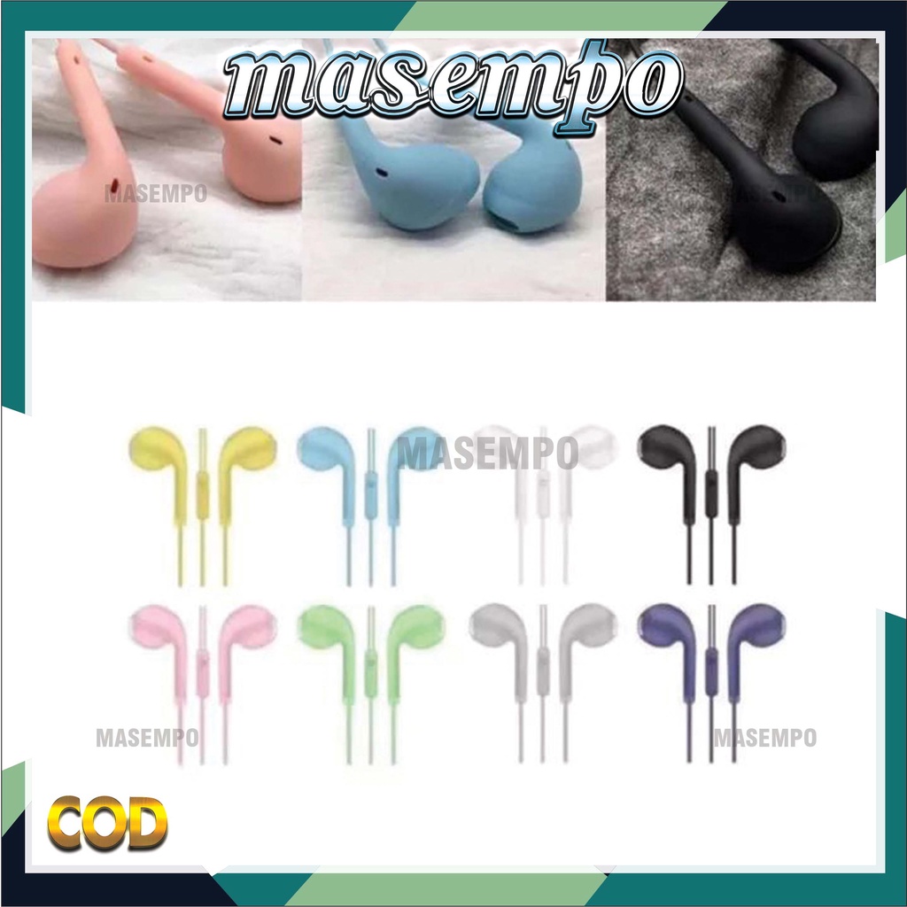 Headset U19 Macaron Hifi Extra Bass Earphone Macaron Matte Colour With Mic