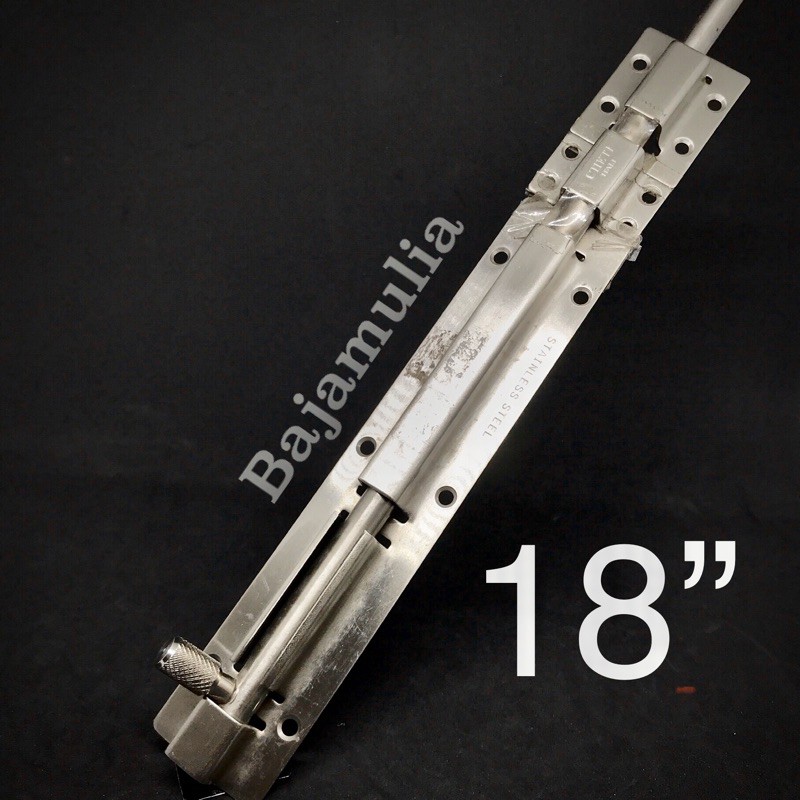 Grendel pintu stainless / gerendel pintu stainless / grendel 18” / grendel stainless panjang