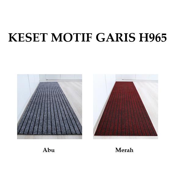 Grosir - H965 Keset Motif Garis-Garis Ukuran 120x40cm / Kitchen Mat / Keset Panjang Anti Slip / Keset Rumah